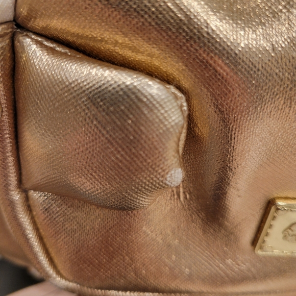 Luv Betsey Johnson Kitty Rose Gold Backpack with Cat Jewel Face - Picture 4 of 11